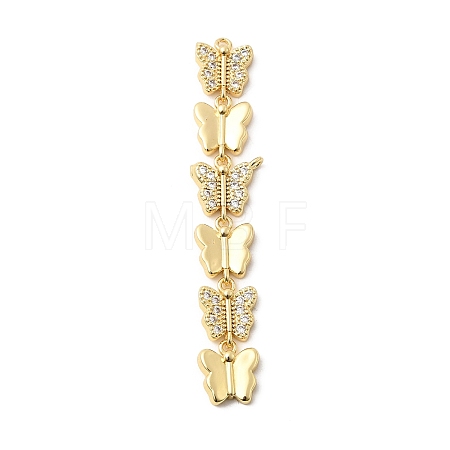 Brass Micro Pave Cubic Zirconia Big Pendants KK-C164-01E-G-1