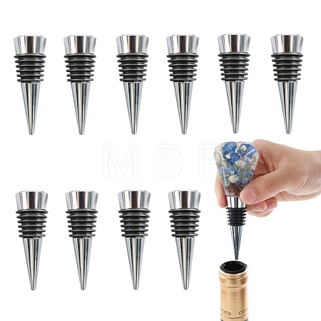 Alloy Wine Bottle Stoppers DIY-D058-02P-1