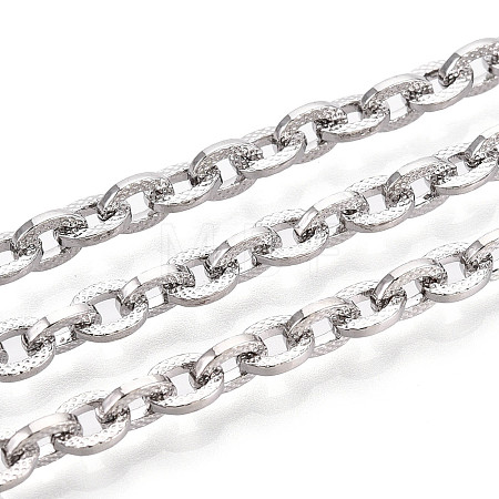 Brass Textured Cable Chains CHC-T018-29P-1