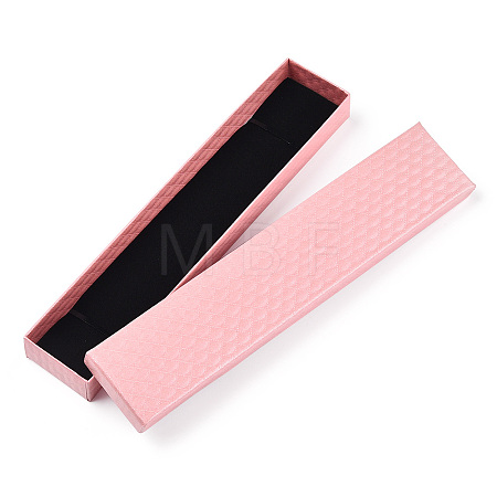 Rhombus Textured Cardboard Jewelry Necklace Boxes CBOX-T006-03E-1