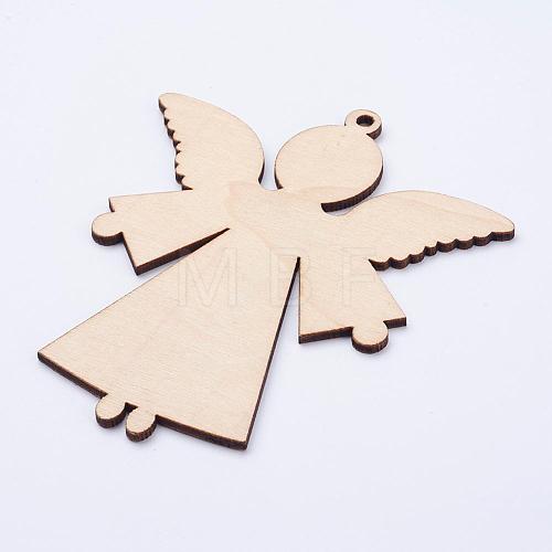 Undyed Wood Blank Tag Big Pendants WOOD-P010-02A-1