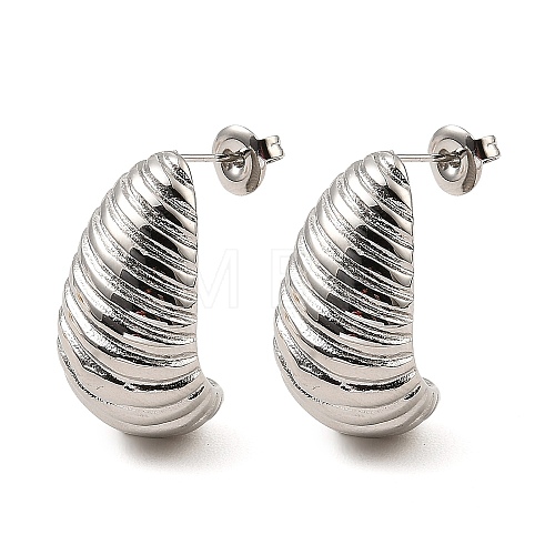 304 Stainless Steel Stud Earrings for Women EJEW-G358-05P-1