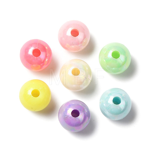 Opaque Acrylic Beads MACR-F074-10-1