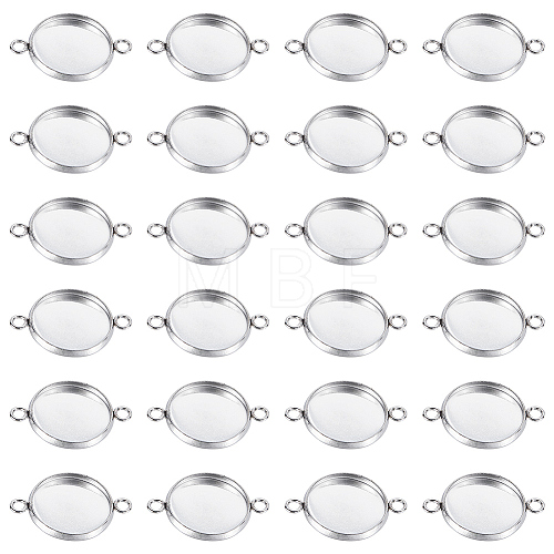 CREATCABIN 50Pcs 304 Stainless Steel Cabochon Connector Settings STAS-CN0001-56B-1