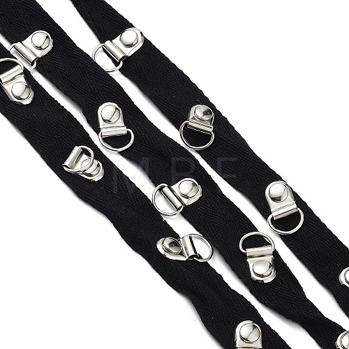 Cotton & Iron Clasps Elastic Straps DIY-XCP0002-67-1