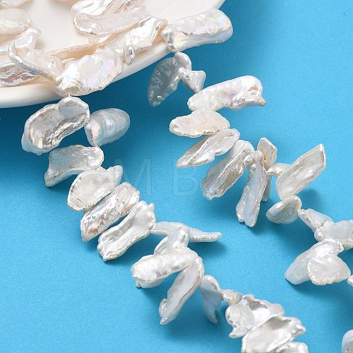 Natural Baroque Keshi Pearl Beads Strands PEAR-P064-02G-03C-1