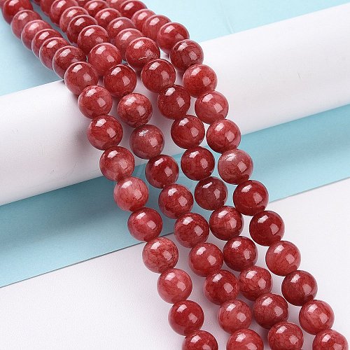 Natural Persian Jade Beads Strands X-G-D434-8mm-08-1