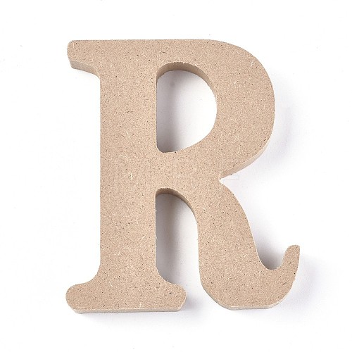 Letter Unfinished Wood Slices DIY-WH0162-62R-1