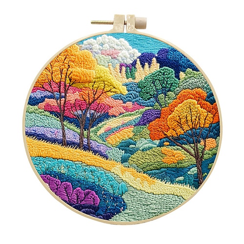 DIY Landscape Pattern Embroidery Kits for Beginners PW-WGF1DF3-01-1