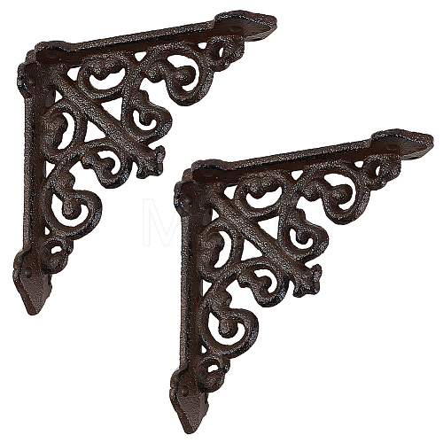 Cast Iron Decorative Brackets for Shelves AJEW-WH0348-94-1