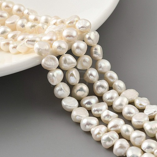 Natural Cultured Freshwater Pearl Beads Strands PEAR-A006-07B-1