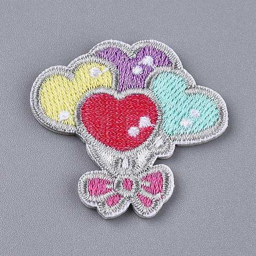 Computerized Embroidery Cloth Self Adhesive Reusable Patches X-DIY-I033-13-1