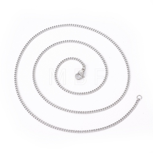 304 Stainless Steel Curb Chain Necklaces MAK-I012-X01-1