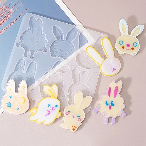 Animal Hair Clips Cabochon Silicone Molds DIY-Q033-03A-1