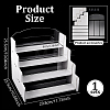 4-layer Acrylic and Wood Display Risers for Display Cards ODIS-WH0030-309-2
