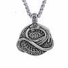 Vintage Alloy Viking Coil Dragon Pendant Necklaces for Men WG3CB88-02-3