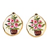 304 Stainless Steel Enamel Pendants SA-CBADCC9-01D-G-1