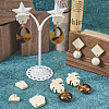 32Pcs 8 Style Ash Wood Stud Earring Findings EJEW-TA0001-16V-7