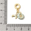 Ocean Brass Enamel European Dangle Charms X-KK-A296-34G-3