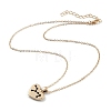 Golden Plated Heart with Constellation/Zodiac Sign Alloy Enamel Pendant Necklaces NJEW-H214-A10-G-4