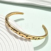 304 Stainless Steel Rhinestone Cuff Bangles for Women BJEW-D456-03G-01-3