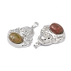 Natural & Synthetic Mixed Gemstone Pendants G-H283-01-4
