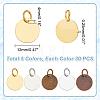 150Pcs 5 Colors Brass Stamping Blank Tag Charms KK-HY0001-46-2