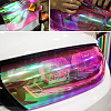 2Pcs 2 Colors Iridescent Plastic Car Headlamp Sticker DIY-BC0012-20-5