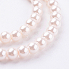 Eco-Friendly Dyed Glass Pearl Round Beads Strands HY-A002-4mm-RB091-3