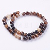 Round Dyed Natural Striped Agate/Banded Agate Beads Strands X-G-G582-8mm-04-2