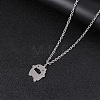 Halloween 201 Stainless Steel Little Monster Pendant Cable Chain Necklaces for Women Men WGE09D2-04-1