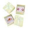 Square Paper Jewelry Gift Boxes with Bowknot CON-TAC0010-80B-11