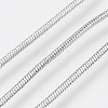 Long-Lasting Plated Brass Snake Chain Necklaces NJEW-K112-04P-NF-2
