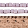 Opaque Frosted Glass Beads Strands GLAA-N072-01A-B07-4