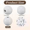 150Pcs Spray Painted Round Natural Schima Wood Beads WOOD-PA0001-69A-2