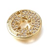 Brass Micro Pave Clear Cubic Zirconia Connector Charms CU-CBAA556-04E-2