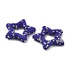 Star Shape Polymer Clay Rhinestone Beads CLAY-NH0001-06D-2