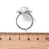 Oval Natural Howlite Finger Rings RJEW-M063-01P-10-5