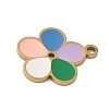 304 Stainless Steel Enamel Pendants STAS-K312-07F-G-2