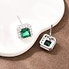 Square Brass Micro Pave Cubic Zirconia Stud Earrings EJEW-Z164-22P-02-3