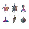 12Pcs 6 Style Ocean Themed Alloy Pendants FIND-LS0001-01-4