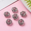 Alloy Rhinestone European Beads X-CPDL-H998-18-6