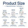 Cheriswelry 90Pcs 6 Style UV Plating Transparent Rainbow Iridescent Acrylic Beads OACR-CW0001-04-12