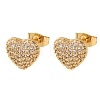 Brass Micro Pave Cubic Zirconia Stud Earrings EJEW-F418-08G-2