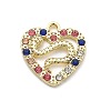 Snake Shape Alloy Rhinestone Pendants PALLOY-Q030-01D-1