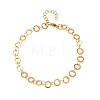 304 Stainless Steel Ring Link Chain Bracelets BJEW-P373-02A-G-4