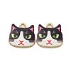 Alloy Enamel Pendants ENAM-V002-04G-05-1