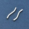 Brass Wavy Tube Beads KK-H532-36A-S-2