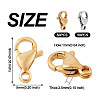 Yilisi 100Pcs 2 Colors 304 Stainless Steel Lobster Claw Clasps Sets STAS-YS0001-26B-3