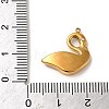 304 Stainless Steel Enamel Pendants STAS-L022-007G-01-3